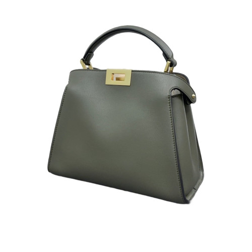 Fendi Peekaboo I See U Small Calfskin Dark Green
