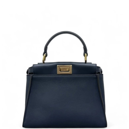 Fendi Peekaboo Mini Calfskin Navy Black