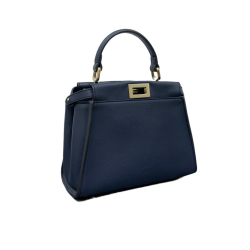 Fendi Peekaboo Mini Calfskin Navy Black