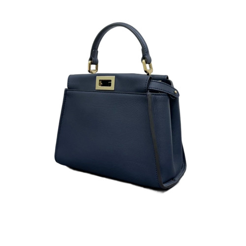 Fendi Peekaboo Mini Calfskin Navy Black