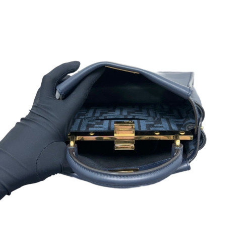 Fendi Peekaboo Mini Calfskin Navy Black