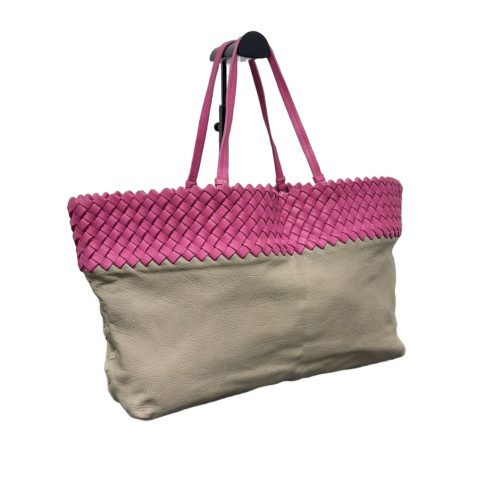 Bottega Veneta Tote Bag Calfskin Intrecciato Beige Rose