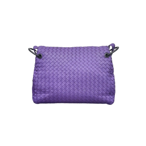 Bottega Veneta Shoulder Bag Calfskin Intrecciato Purple