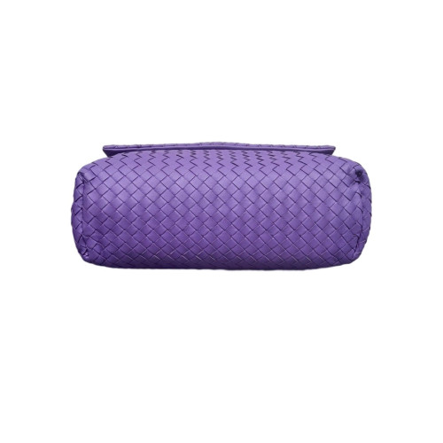 Bottega Veneta Shoulder Bag Calfskin Intrecciato Purple