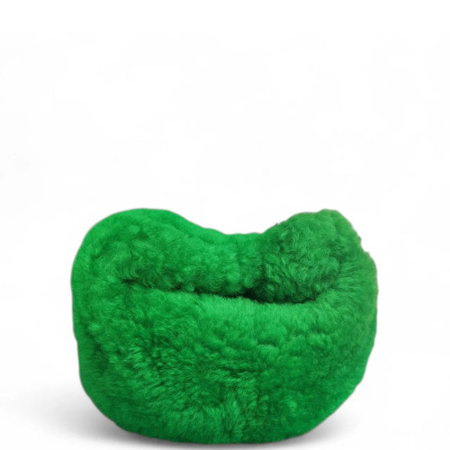 Bottega Veneta Mini Jodie Faux Fur Green