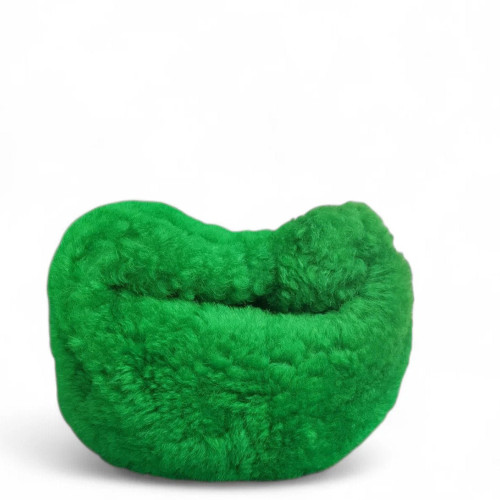 Bottega Veneta Mini Jodie Faux Fur Green