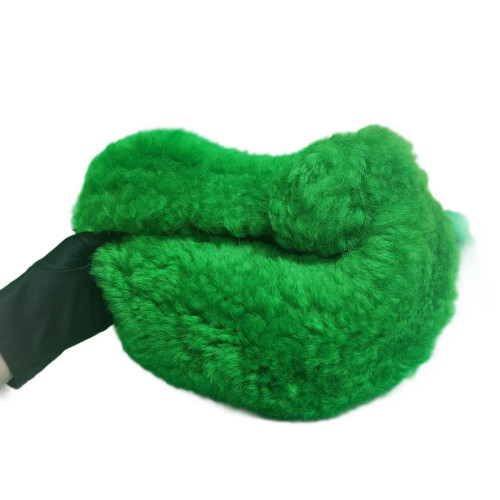 Bottega Veneta Mini Jodie Faux Fur Green