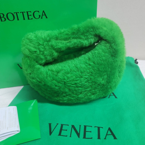 Bottega Veneta Mini Jodie Faux Fur Green