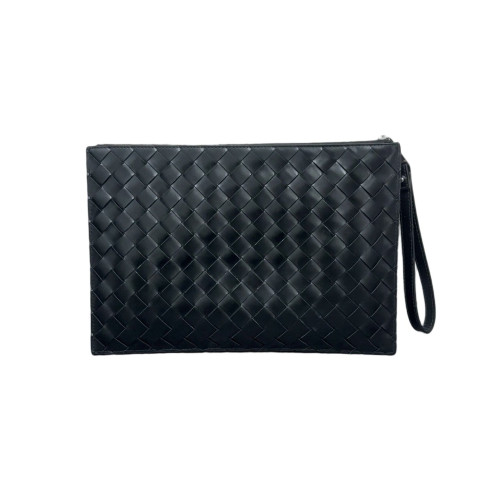Bottega Veneta Bill Pouch Calfskin Intrecciato Black