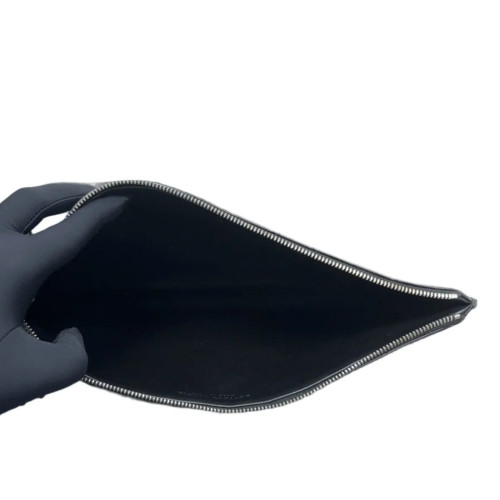 Bottega Veneta Bill Pouch Calfskin Intrecciato Black