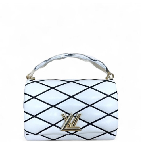 Louis Vuitton Top Handle Go-14 MM Calfskin Black White