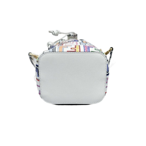 Fendi Mini Mon Tresor Bucket Calfskin White