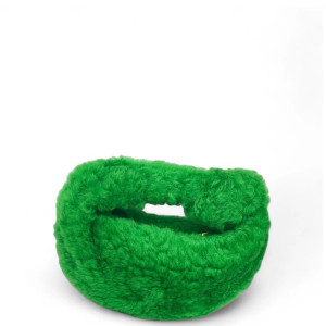 Bottega Veneta Mini Jodie Faux Fur Green