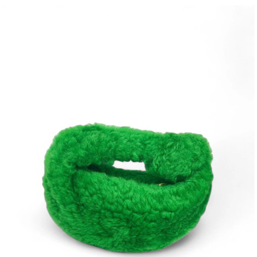 Bottega Veneta Mini Jodie Faux Fur Green