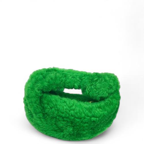 Bottega Veneta Mini Jodie Faux Fur Green