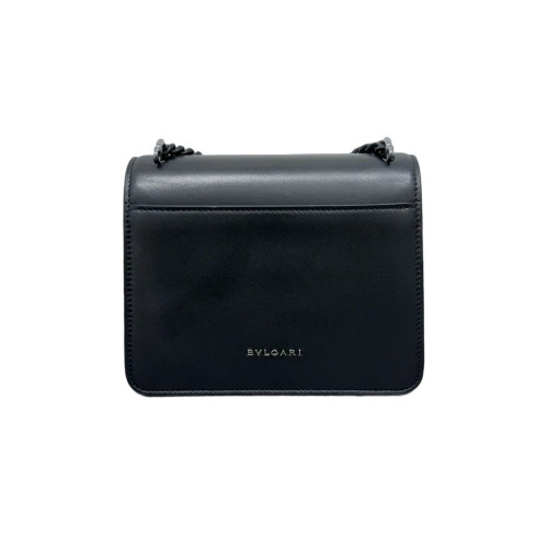 Bvlgari Flap Bag Calfskin Black