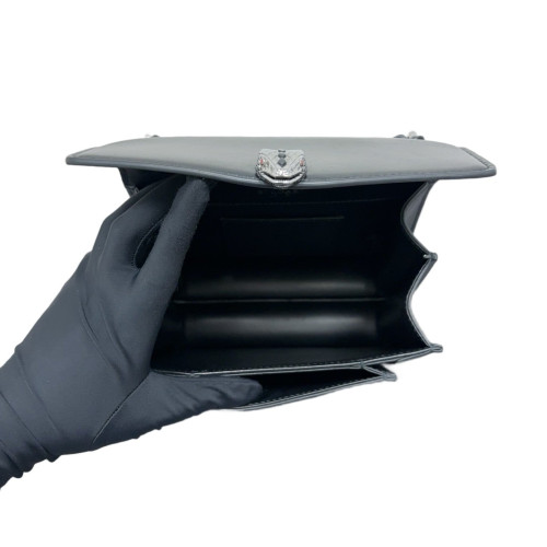 Bvlgari Flap Bag Calfskin Black