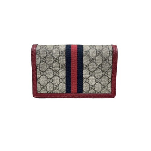 Gucci Mini Queen Margaret Broadway Shoulder Bag GG Supreme Monogram Beige Red Blue Gucci Mini Queen Margaret Broadway Shoulder Bag GG Supreme Monogram Beige Red Blue