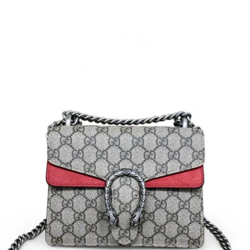 Gucci Mini Dionysus GG Monogram Grey Red Brown Gucci Mini Dionysus GG Monogram Grey Red Brown