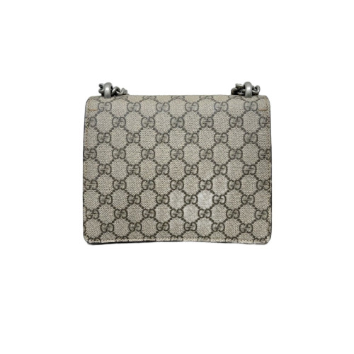 Gucci Small Dionysus GG Supreme Monogram Suede Camel Brown Beige