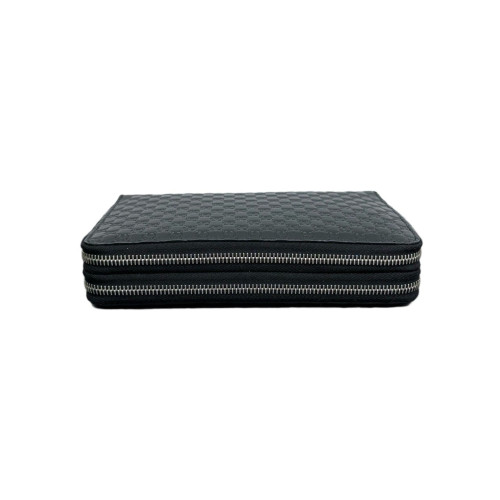 Gucci Top Handle Continental Wallet Guccissima Microguccissima Black