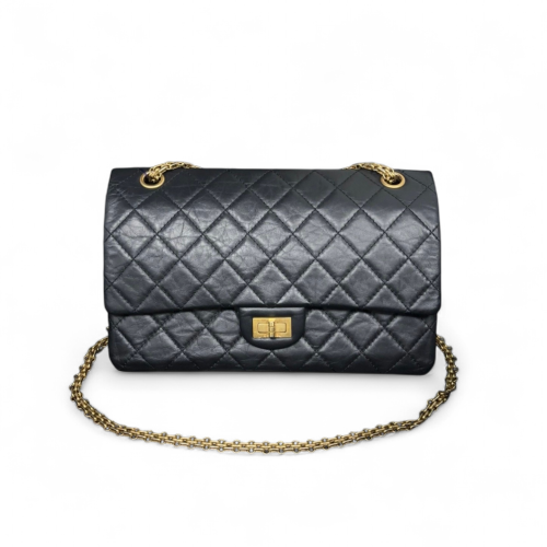 Chanel Quilted 2.55 226 Reissue Double Flap Calfskin Black Chanel Quilted 2.55 226 Reissue Double Flap Calfskin Black