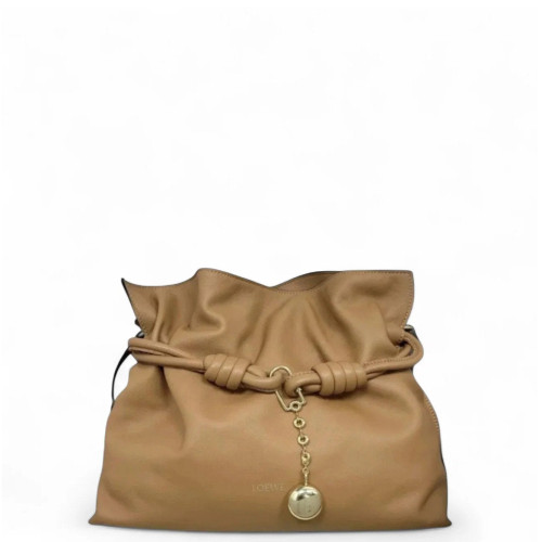 Loewe Medium Flamenco Knot Clutch Calfskin Khaki