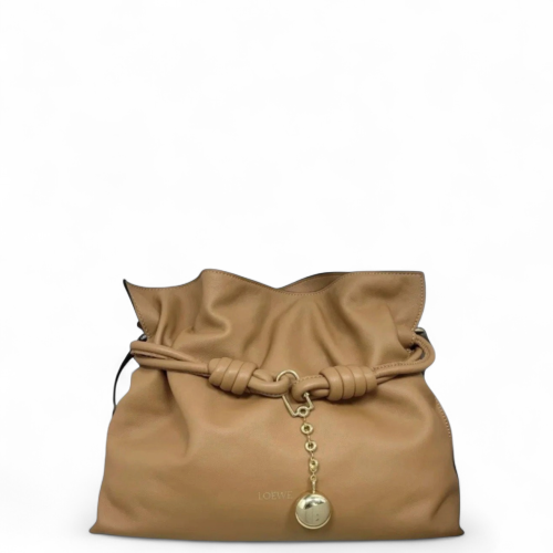 Loewe Medium Flamenco Knot Clutch Calfskin Khaki