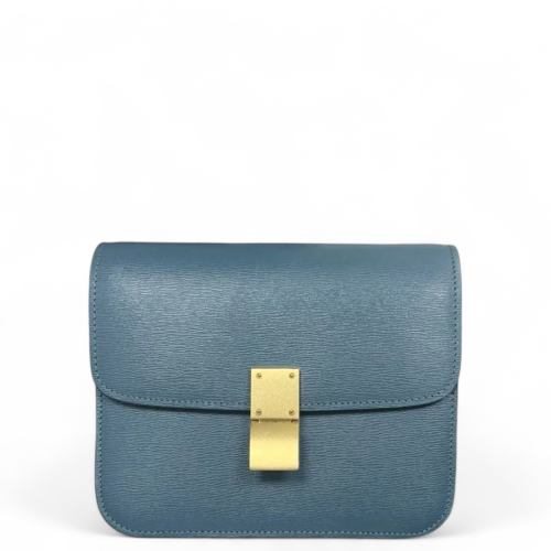 Celine Teen Classic Box Calfskin Dusty Blue