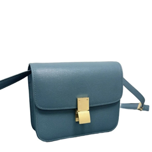 Celine Teen Classic Box Calfskin Dusty Blue