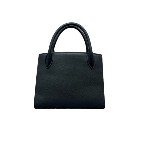 Prada Small Monochrome Tote Saffiano Calfskin Black