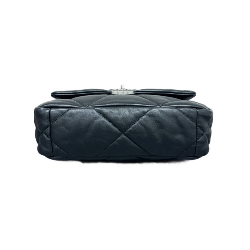 Chanel Quilted Small 19 Flag Lambskin Black