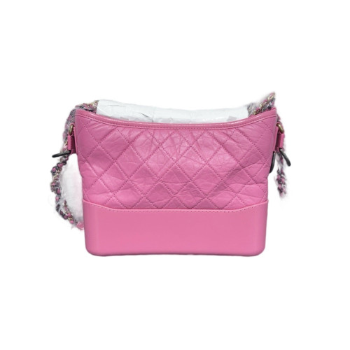 Chanel Quilted New Medium Gabrielle Hobo Calfskin Pink