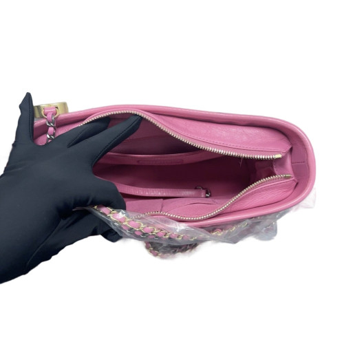 Chanel Quilted New Medium Gabrielle Hobo Calfskin Pink