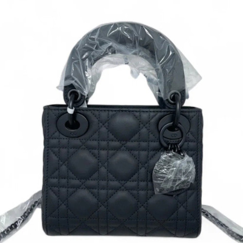 Dior Mini Lady Dior Nubuck Black