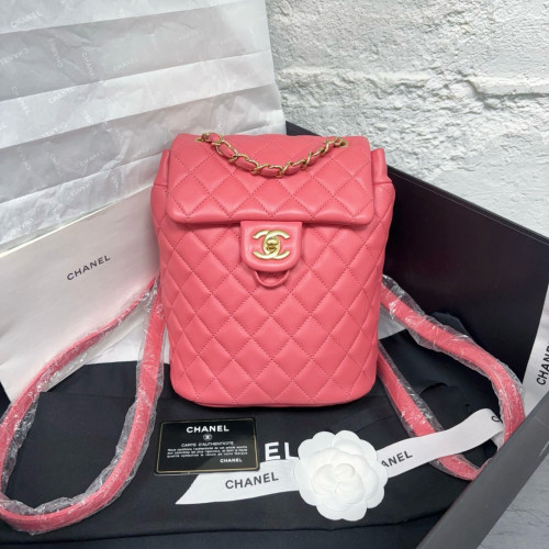 Chanel Quilted Small Salzburg Backpack Lambskin Pink