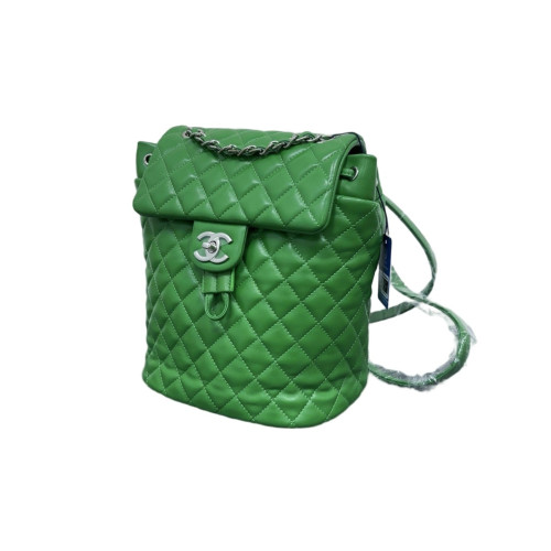 Chanel Quilted Medium Salzburg Backpack Calfskin Green