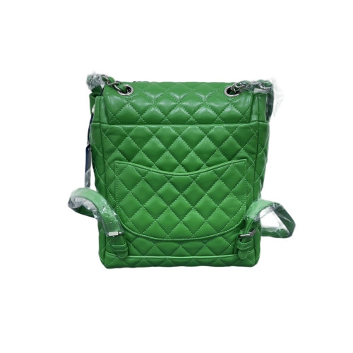Chanel Quilted Medium Salzburg Backpack Calfskin Green