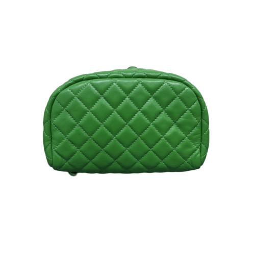 Chanel Quilted Medium Salzburg Backpack Calfskin Green