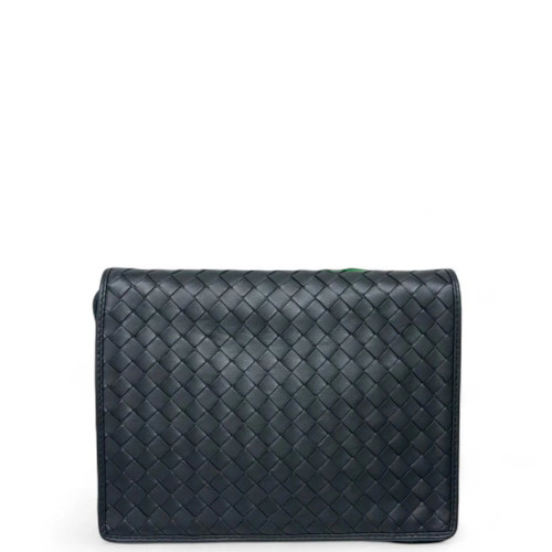 Bottega Veneta Shoulder Bag Calfskin Intrecciato Black