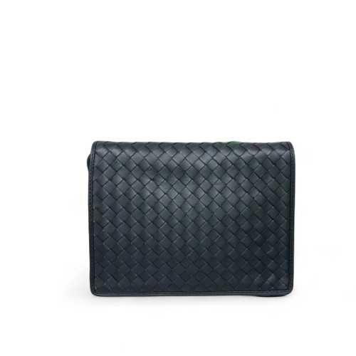 Bottega Veneta Shoulder Bag Calfskin Intrecciato Black
