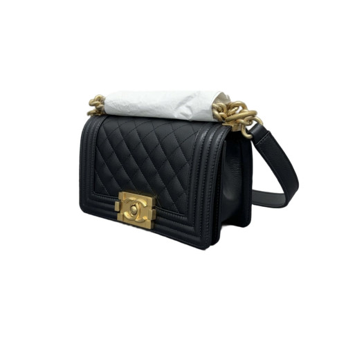 Chanel Quilted Mini Boy Flap Shiny Caviar Calfskin Black Chanel Quilted Mini Boy Flap Shiny Caviar Calfskin Black