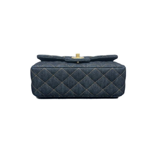 Chanel Quilted Mini Flap Denim Blue Chanel Quilted Mini Flap Denim Blue