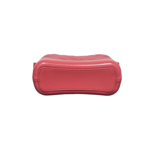 Chanel Chevron Quilted Small Gabrielle Hobo Calfskin Red