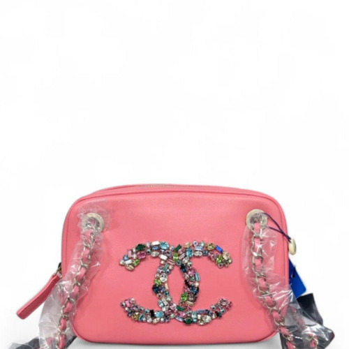 Chanel Crystal Camera Case Calfskin Pink Rainbow