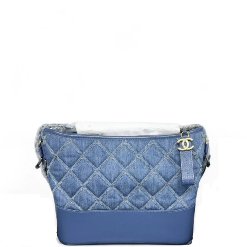 Chanel Quilted Medium Gabrielle Hobo Denim Calfskin Blue Chanel Quilted Medium Gabrielle Hobo Denim Calfskin Blue