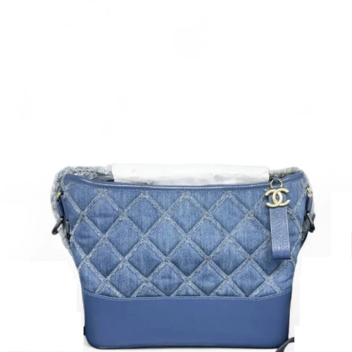 Chanel Quilted Medium Gabrielle Hobo Denim Calfskin Blue Chanel Quilted Medium Gabrielle Hobo Denim Calfskin Blue