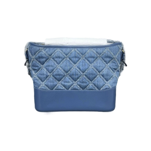 Chanel Quilted Medium Gabrielle Hobo Denim Calfskin Blue Chanel Quilted Medium Gabrielle Hobo Denim Calfskin Blue