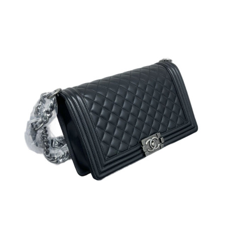 Chanel Quilted New Medium Boy Flap Calfskin Black