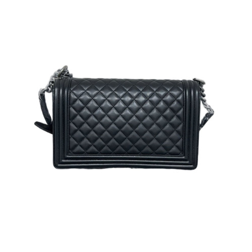 Chanel Quilted New Medium Boy Flap Calfskin Black
